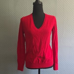 Red Uniqlo V-Neck Women's Sweater